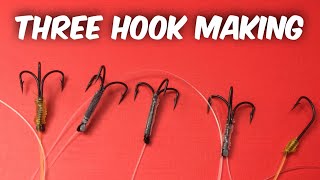 HOW TO MAKE THREE HOOK FOR FISHING 🎣| HOW TO TIE THREE HOOK 🐟