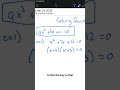 Solving Quadratic Equations using Factoring #factoringquadratics #factoring #mpm2d