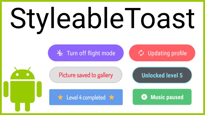 Styleable Toast Library - Android Studio Tutorial