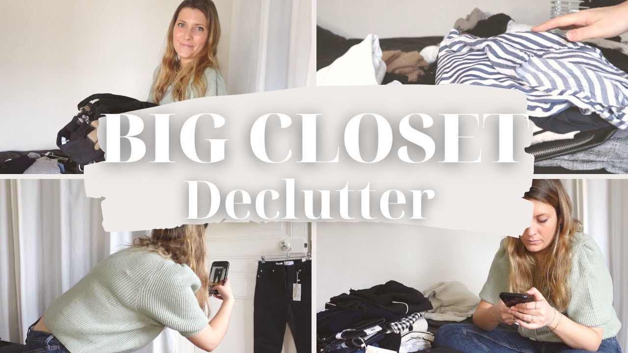 BIG CLOSET DECLUTTER | Cleaning Out & Organizing My Closet for Spring ...