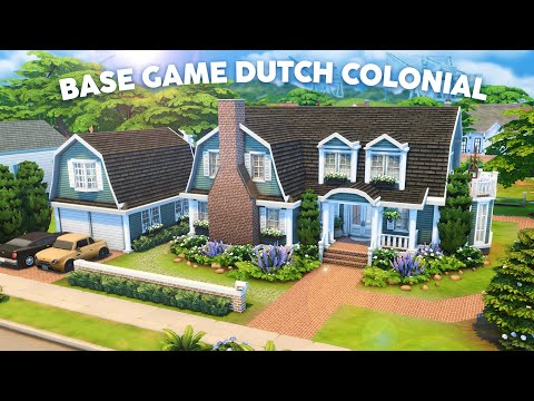 Base Game Dutch Colonial // The Sims 4 Speed Build