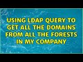 Using LDAP query to get all the domains from all the forests in my company