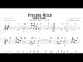 Amazing Grace Easy Notes Sheet Music for Beginners in treble Clef for Violin Flute Recorder Oboe