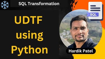 UDTF (User-defined table function) using Python  #dataengineering #snowflake #userdefinedfunction