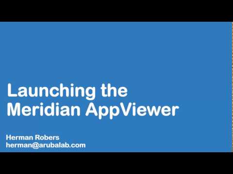 Launching Meridian AppViewer
