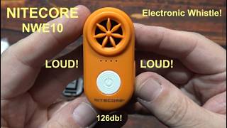 Nitecore NWE10 Electronic Whistle Kit Review! (Up to 126db, Safety/Alerting, 80 Hours of Runtime!)