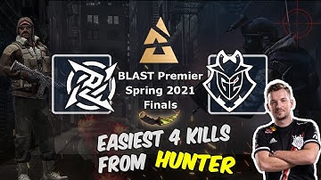 NIP vs G2: Easiest 4 kills from HuNter with AK on Dust 2, BLAST Premier Spring Final