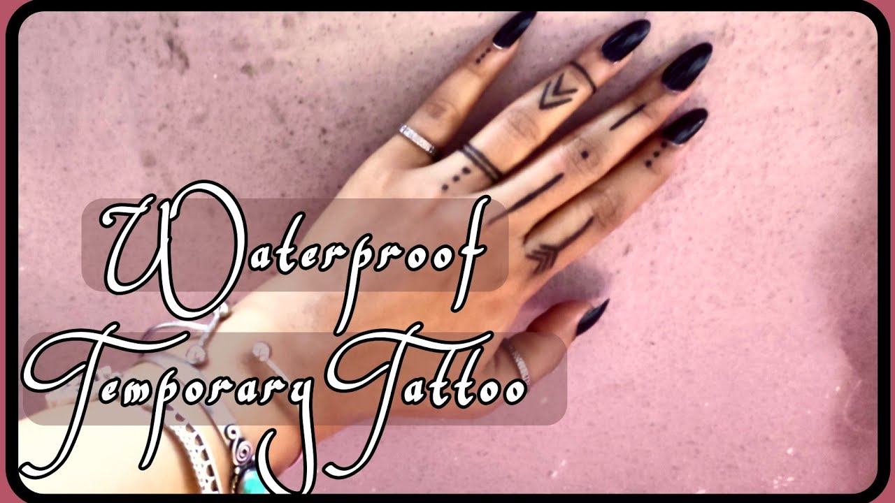 Finger tattoo at home with pen | Boho Tattoo | Temporary Tattoo - YouTube