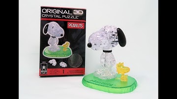 Snoopy with Woodstock - Original 3D Crystal Puzzle from BePuzzled | CollectPeanuts.com
