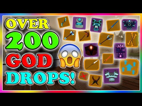 200+ GOD DROPS In Dungeon Quest!! ROBLOX