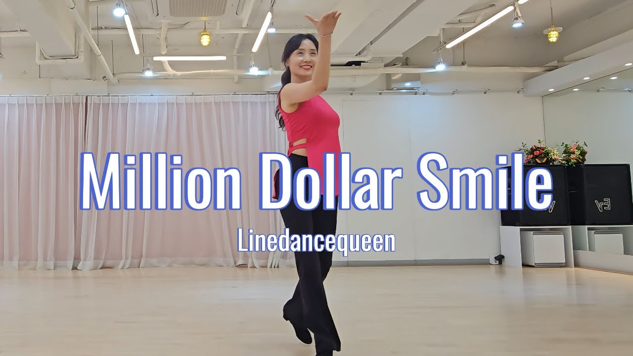 Million Dollar Smile Line Dance l 밀리언 달러 스마일 라인댄스 l Linedance l Intermediate NC2S l #윤정혜 #라인댄스퀸