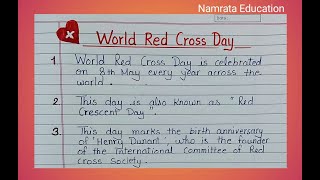 10 lines on World Red Cross Day in English / World Red Cross Day essay writing