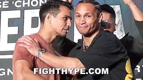 JOSE ZEPEDA STARES DOWN REGIS PROGRAIS DURING ROWD...