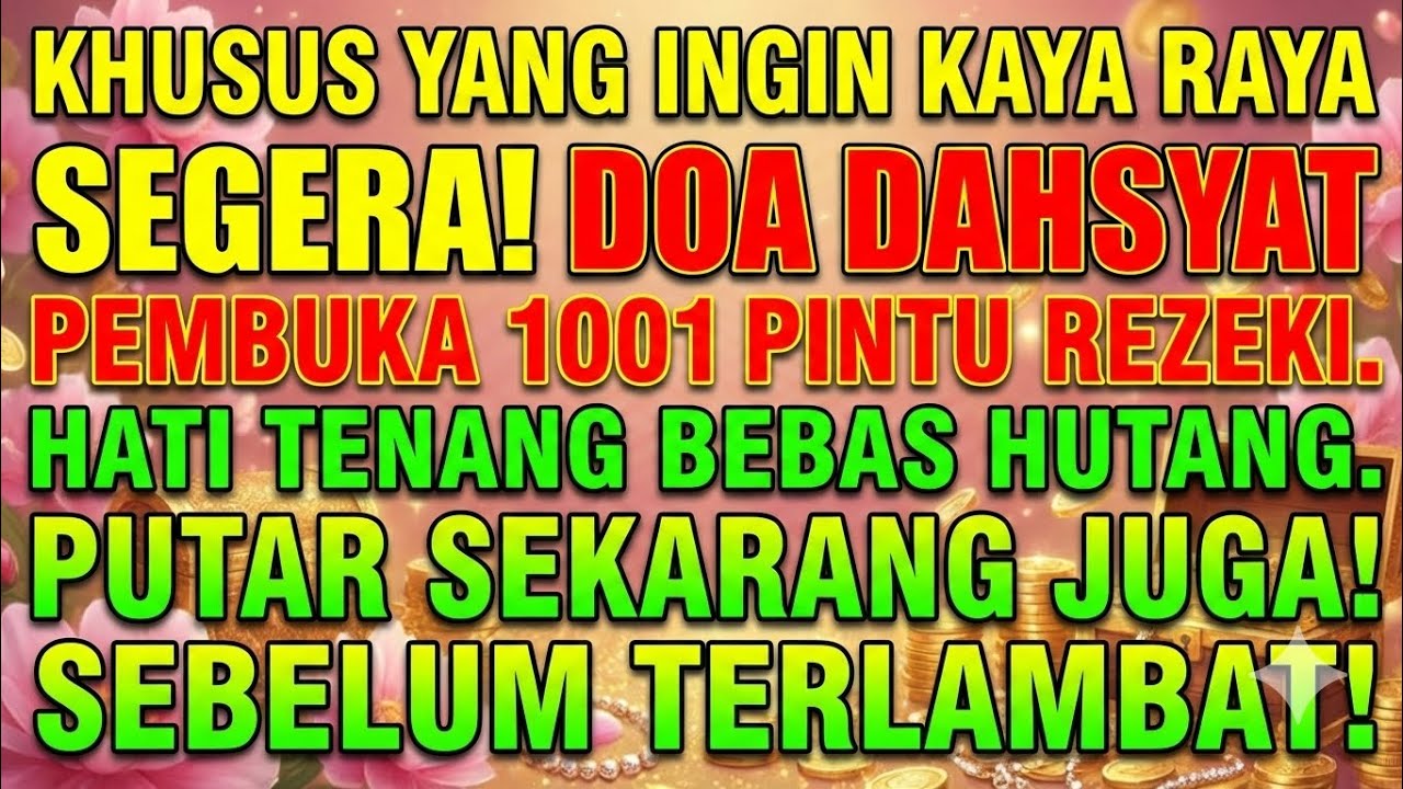 Doa Dahsyat Pembuka Rezeki Besar, Cocok Untuk yang Sedang Dihimpit Masalah Keuangan
