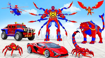 Spider Tank Robot Car Game || Elephant Robot