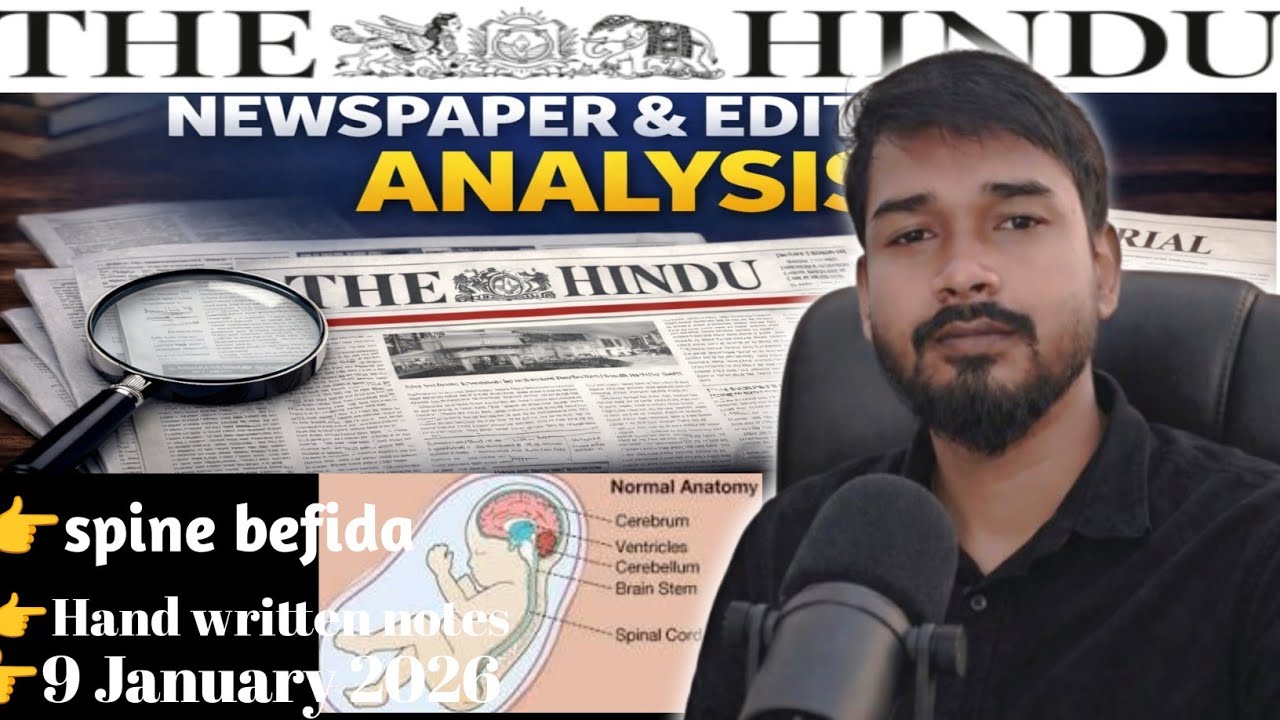 January 9, 2026 | The Hindu Newspaper and Editorial Analysis | Hand written notes | Current affairs|