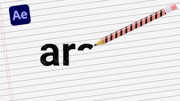 Adobe After Effects - How write text animation with a pencil