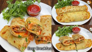 Easy Egg Breakfast Recipe For Tiffin Egg Crepe Rolls Nashta