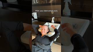 POV your client arrives early… #cosmetology #hairstylist #relatable #funny Wealth