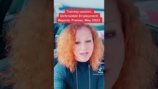 Premex training session on defendable employment reports