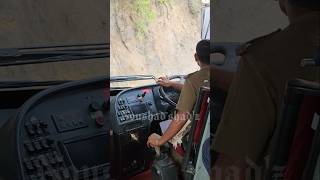 Extreme Bus driving skills| Experienced driver Turning Volvo B8R in tight hairpin Bend with ease#bus