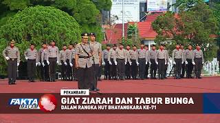 Polda Riau Melakukan Giat Ziarah dan Tabur Bunga Di Taman Makam Pahlawan Kusuma Dharma