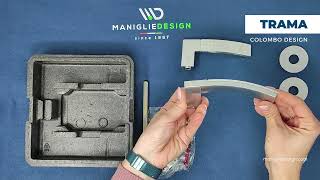 Maniglia per porta TRAMA Colombo Design Unboxing - Manigliedesign.com Resimi