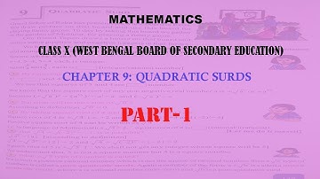 Quadratic Surds part 1
