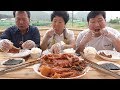 가마솥에 푹 익힌 [[묵은지 등갈비찜(Braised pork back ribs with ripened kimchi)]] 요리&먹방!! - Mukbang eating show