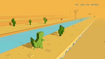I got a high score on elgoog.im dinosaur game 3d  600
