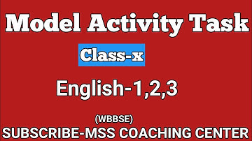 model activity task class 10 english part 1।।model activity task class 10 english part 123।।