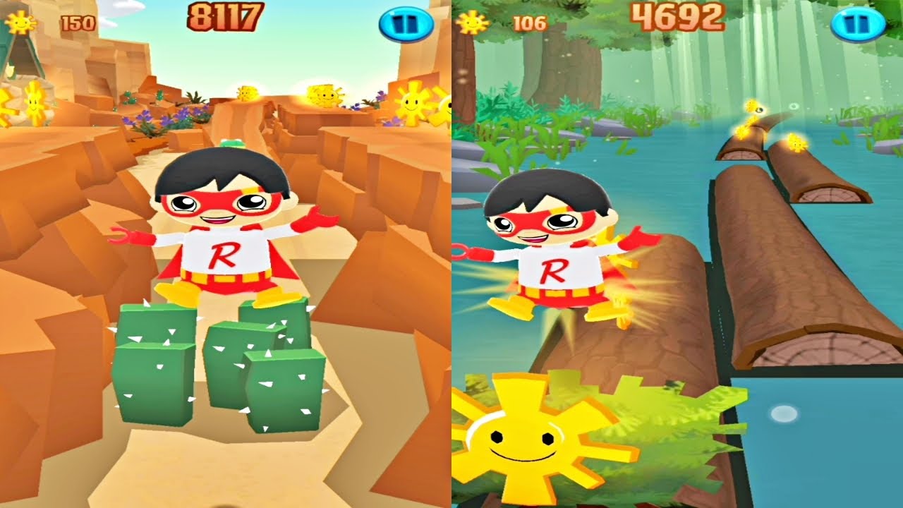 Super RYAN CHASES COMBO PANDA!!! Tag with Ryan Ryan's World Game App