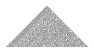 Rule 30 on a Large Grid | Cellular Automata | Physics Simulations