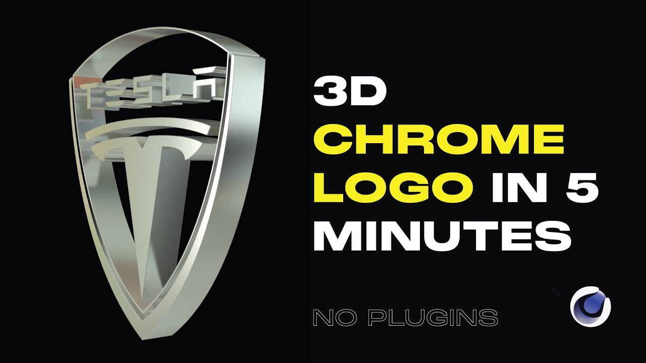 3D Rotating Chrome Logo in Cinema4D (2023)