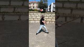 Walking stick flow drill #fencing #stick #bastone