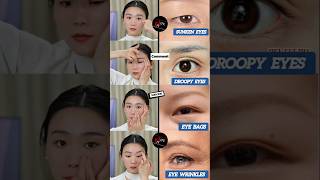 04 Steps To Improve Your Eye Area Condition | Korean Yoga 😱 #yoga #eyes #eyelift #eyebags #shorts