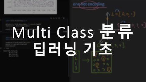 딥러닝 기초 멀티 클래스 분류