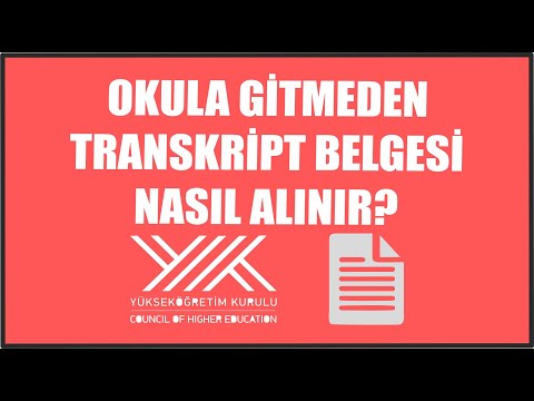 Video: Akademik Transkript: Nasıl Alınır, Geçerlilik Süresi, örnek