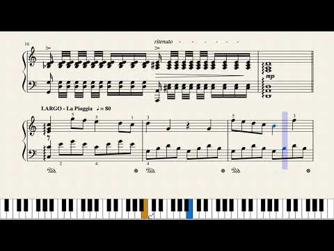 Vivaldi - Winter/ Largo (Rain) - The Four Seasons - Easy Piano Arrangement by FAW