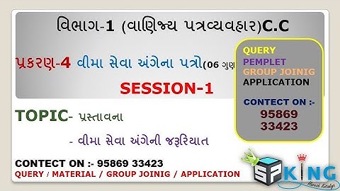 STD-12 C.C CHAP-4 SESSION-1 વીમા અંગેની જરૂરિયાત BY S.P KING KOTADIYA HARESH SIR
