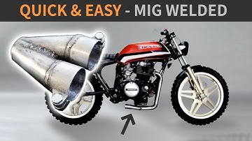 Motorcycle Exhaust 2-1 Merge Collector DIY - Honda CB400 Cafe Racer Build E9·S2