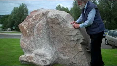 Vulture and Carcass hand-carved granite sculpture ...