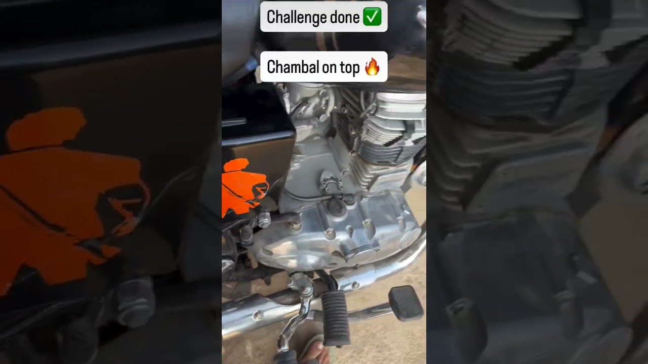 chambal on top chalenge accept 1 kick bullet start💞🙏 