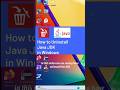 Uninstall Java JDK in Windows in 1 Minute#Shorts #tech #technology #viral #windows #coding #trending