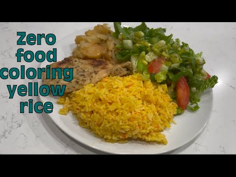 How to make yellow Rice with zero food coloring or Powders Easy Recipe