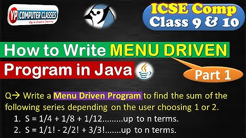 Menu Driven Program Java | switch program in java | For section B | Icse class 10 Computer