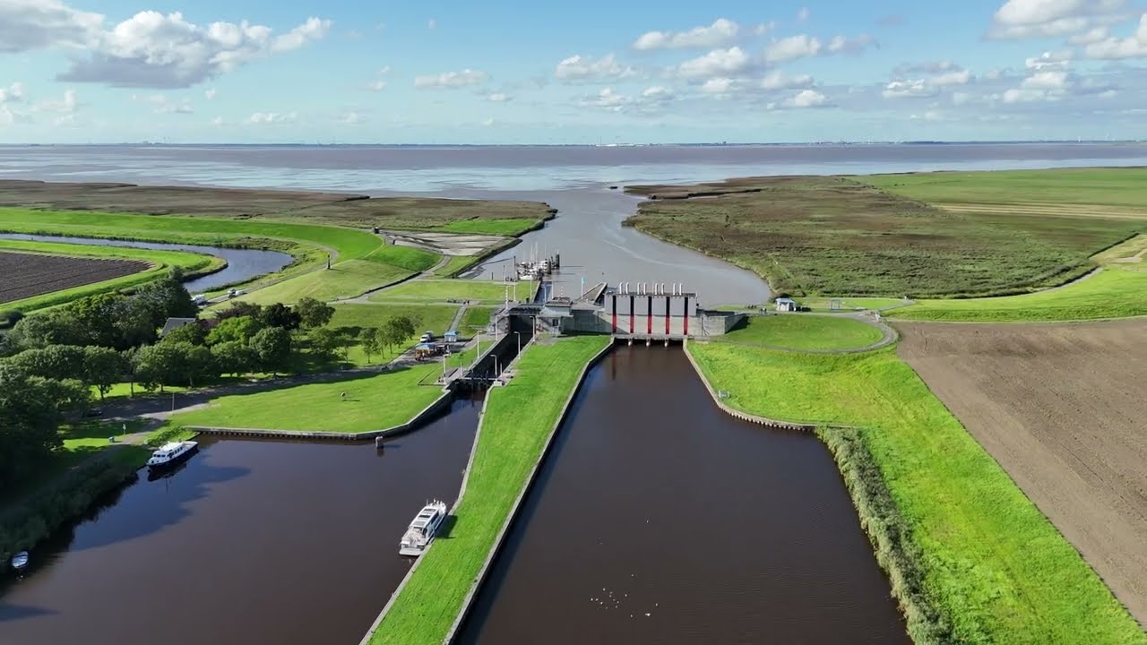 Nieuw Statenzijl at the Dollard (German/Dutch border drone flight)