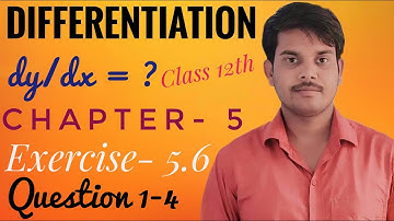 Derivatives of Functions in Parametric Forms । Differentiation Ex 5.6 NCERT Solution । class 12th ।