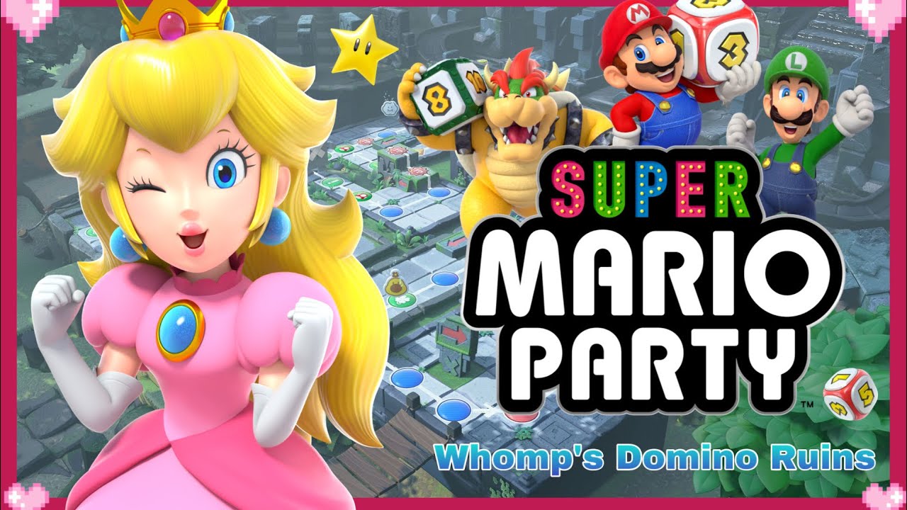 💗 Super Mario Party (Whomp’s Domino Ruin’s) Peach Gameplay 💗