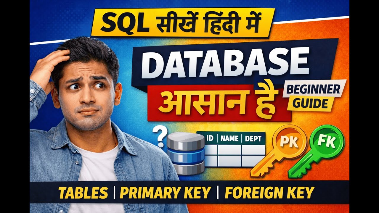 SQL सीखें हिंदी में | Database, Tables, Primary Key & Foreign Key (Beginner)